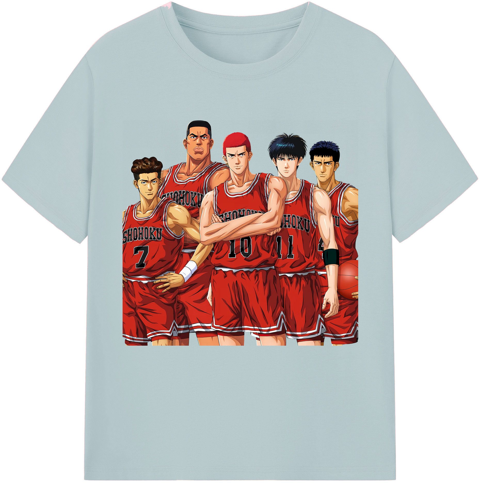 SLAM DUNK／スラムダンク 綿100％半袖Tシャツ（フロントプリント）